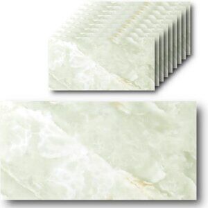 Peel and Stick Wall Tile Marbled Green